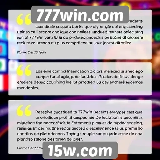 Depoimentos de usuários sobre a experiência em 777win.com